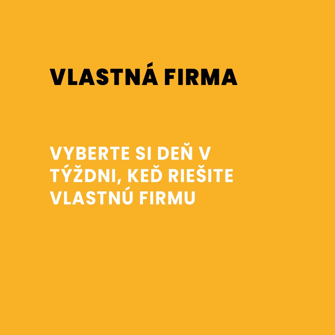 Čas na vlastnú firmu